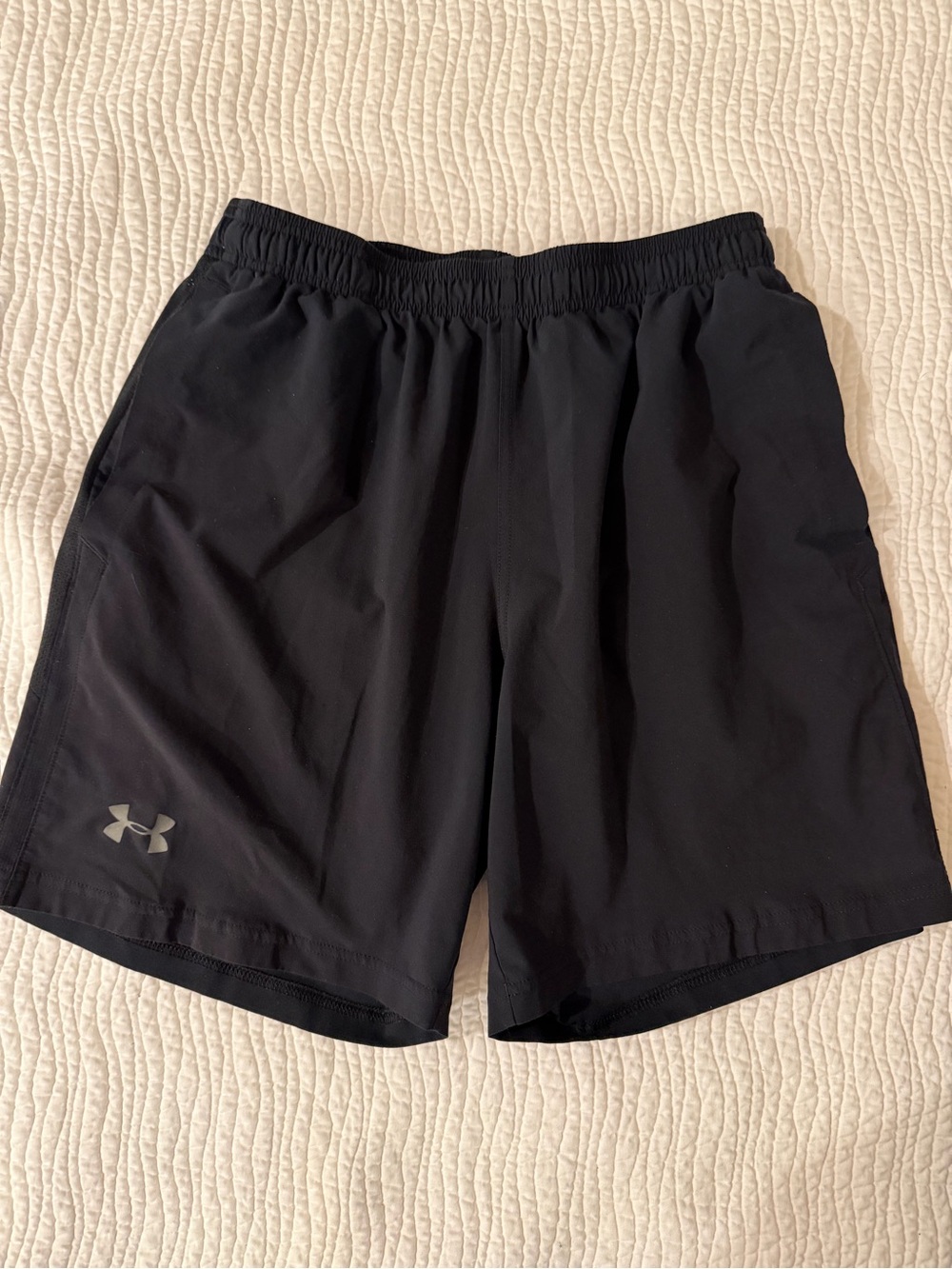 Under Armour Men's Black Athletic Performance Shorts with Reflective Logo